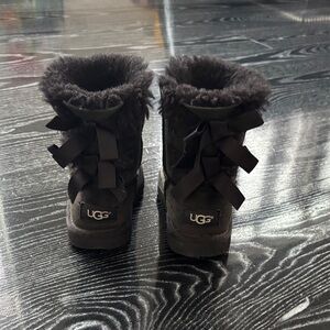 UGG kids toddler Bailey Bow boots Black Size 10 10T